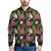 Tropical Pitaya Pattern Print Bomber Jacket