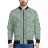 Turtle Shell Pattern Print Bomber Jacket