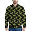 Tyrannosaurus Rex Pattern Print Bomber Jacket