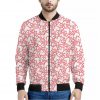 Valentine's Day Heart Pattern Print Bomber Jacket