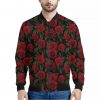 Valentine's Day Rose Pattern Print Bomber Jacket