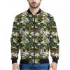 Vanilla Flower And Coconut Pattern Print Bomber Jacket