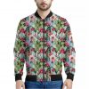 Vintage Cactus And Flower Print Bomber Jacket
