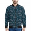 Vintage Dolphins Pattern Print Bomber Jacket