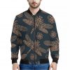 Vintage Dragonfly Pattern Print Bomber Jacket