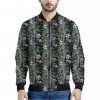 Vintage Tropical Floral Print Bomber Jacket