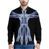 Vitruvian Man X-Ray Print Bomber Jacket