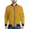 Water Drops On Beer Print Bomber Jacket