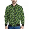 Water Lily Pads Pattern Print Bomber Jacket