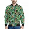 Watercolor Cactus Plant Print Bomber Jacket