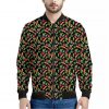 Watercolor Carrot And Radish Print Bomber Jacket