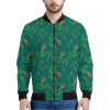 Watercolor Carrot Pattern Print Bomber Jacket