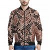 Watercolor Snakeskin Print Bomber Jacket
