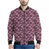 Watercolor Sweet Pea Pattern Print Bomber Jacket