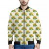 Watercolor Turtle Pattern Print Bomber Jacket