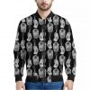 Watercolor Welder Pattern Print Bomber Jacket