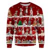 Whippet Snow Christmas Ugly Christmas Sweatshirt Animal Dog Cat Sweater Unisex