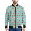 Winter Fox Pattern Print Bomber Jacket