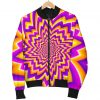 Yellow Expansion Moving Optical Illusion Bomber Jacket