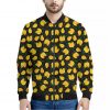 Yellow Mango Fruit Pattern Print Bomber Jacket