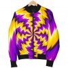 Yellow Vortex Moving Optical Illusion Bomber Jacket