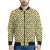 Zigzag Banana Pattern Print Bomber Jacket