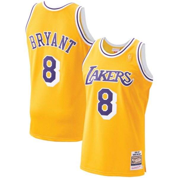 Kobe Bryant Los Angeles Lakers M&N 1996-97 Hardwood Classics Player Jersey - Gold