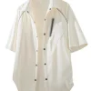 Men's Casual Short Sleeve Zipper Pocket Shirt