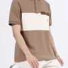 Men's Plus Size Color Block Casual Polo