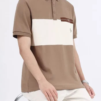Men's Plus Size Color Block Casual Polo