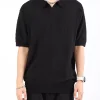 Men's Plus Size Textured Knit Slim Fit Polo