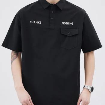 Men's Plus Size Button Detail Short Sleeve Polo