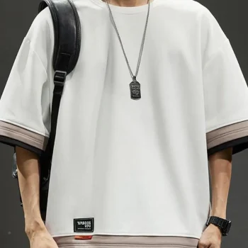 Men's Plus Size Casual Loose Fit Short Sleeve T-Shirt