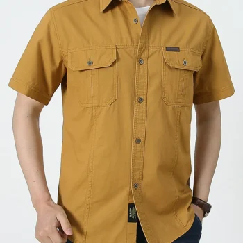 Men's Plus Size Casual Short Sleeve Shirt