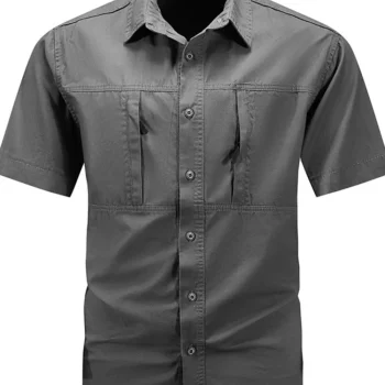 Men's Plus Size Casual Short Sleeve Shirt