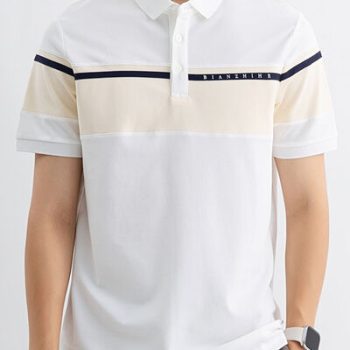 Men's Plus Size Color Block Polo Shirt