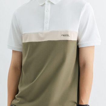 Men's Plus Size Color Block Short Sleeve Casual Polo