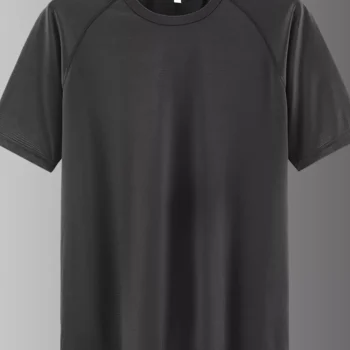 Men's Plus Size Round Neck Quick-Dry Active T-Shirt