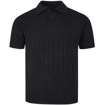 Men's Textured Knit Polo Shirt