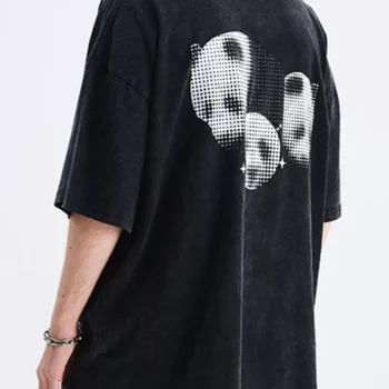 Men's Washed Graphic Oversized T-Shirt